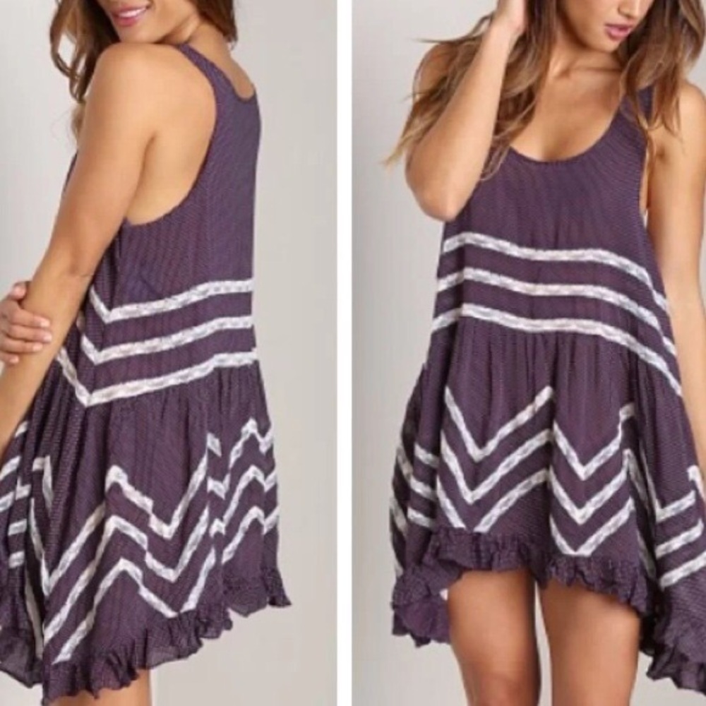 Free People Voile and Lace Trapeze Slip